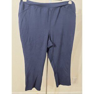 Romans Stretchy Pants Women's Plus Size 24 40X27!Pull On Elastic Waist Blue